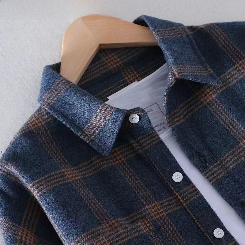 Men's Plaid Long Sleeve Casual Shirt Colouronova