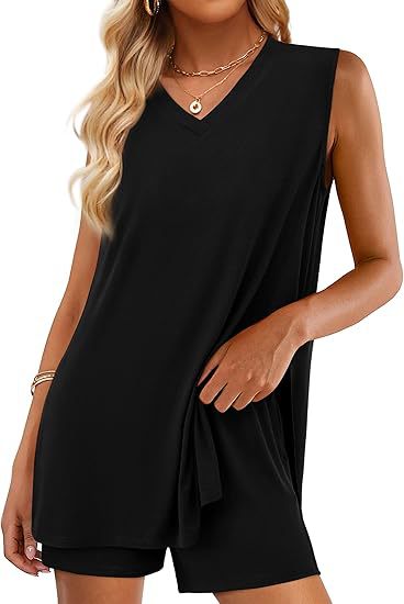 V-neck Sleeveless Top Colouronova