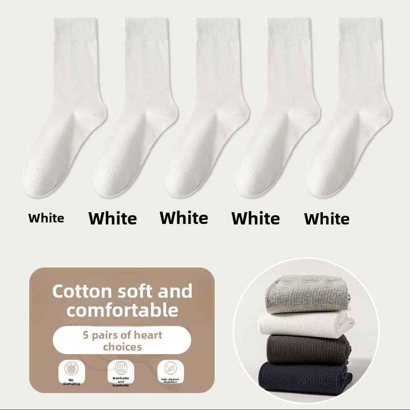 Socks - Men's Pure Color Mid-Calf
