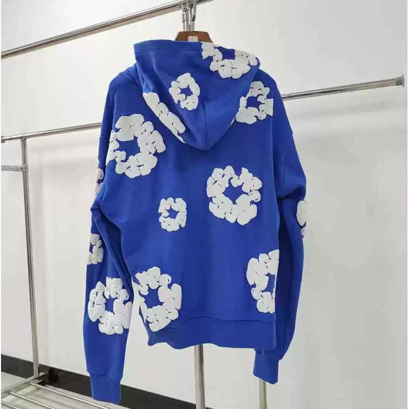 Heavyweight Fleece-Lined Hooded Sweatshirt with Unique Print