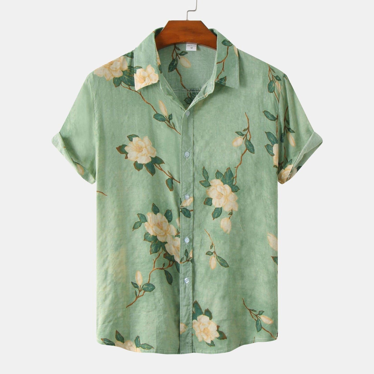 Men's floral short-sleeved shirt Colouronova