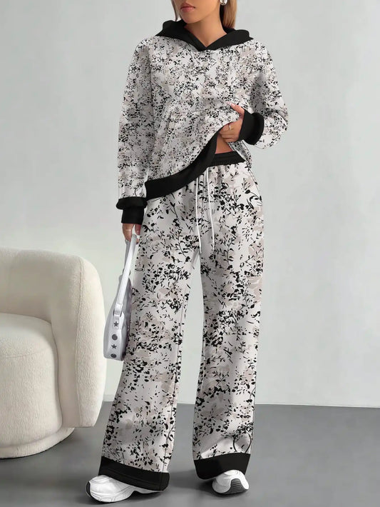 2025 new green camouflage sports style foreign trade printing hot style fashion casual outdoor European and American women's sui - Colouronova