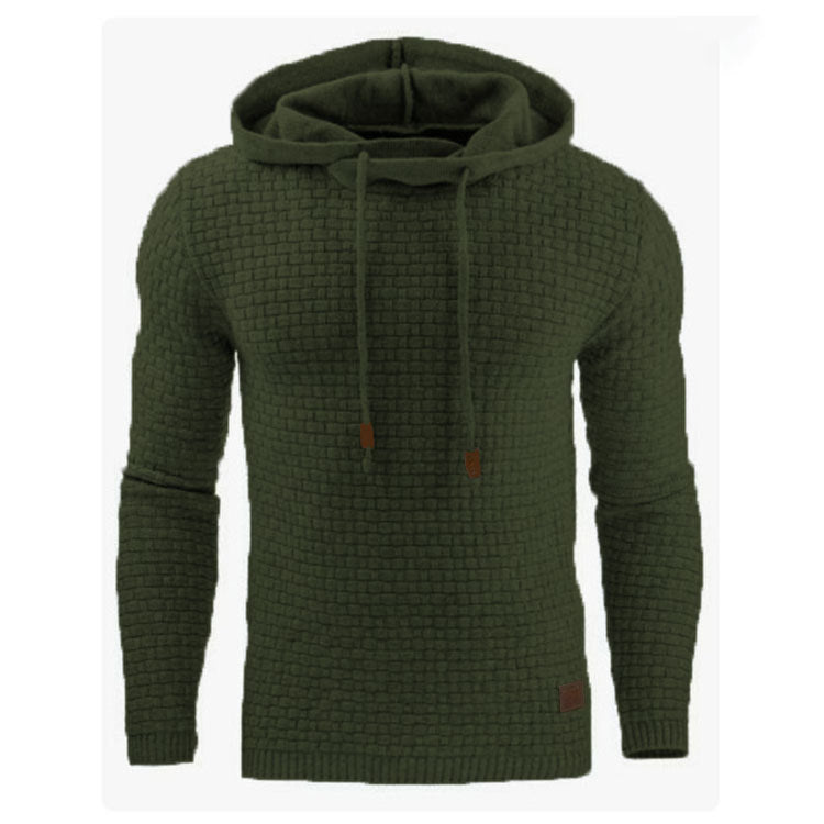 Men's jacquard long-sleeved hooded shirt Colouronova