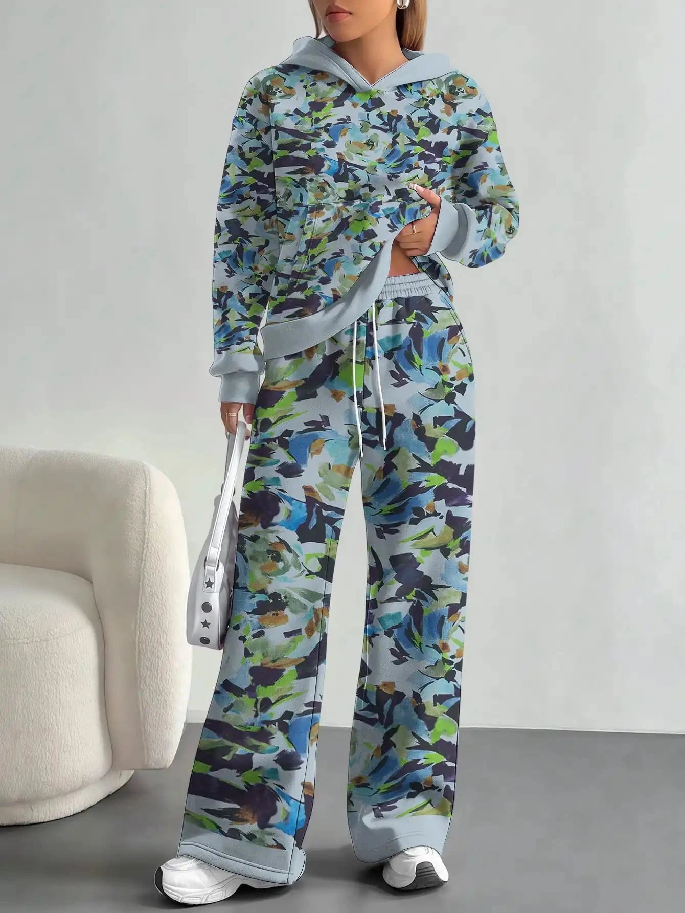 2025 new yellow green camouflage sports style foreign trade comfortable fashion leisure outdoor European and American women's su Colouronova