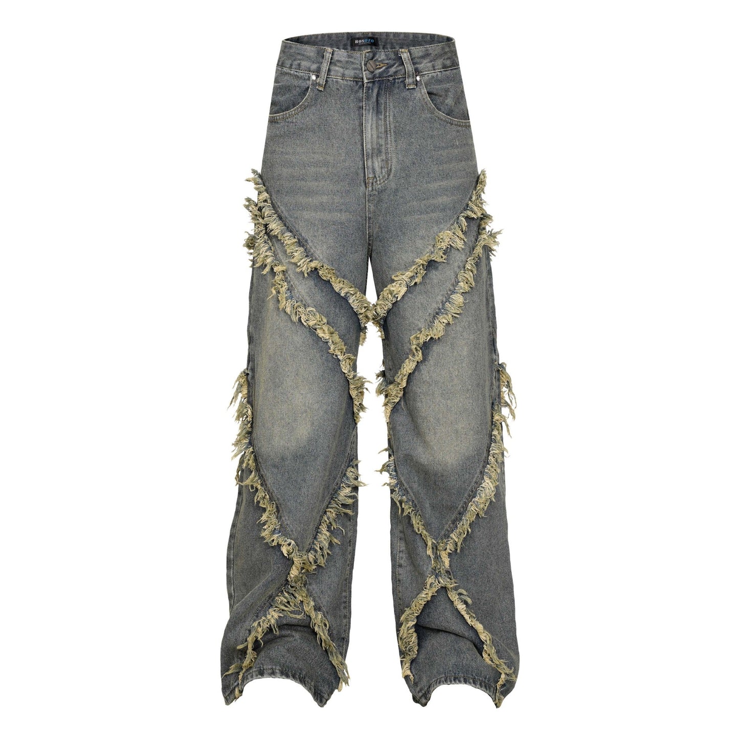 Washed patchwork jeans Colouronova