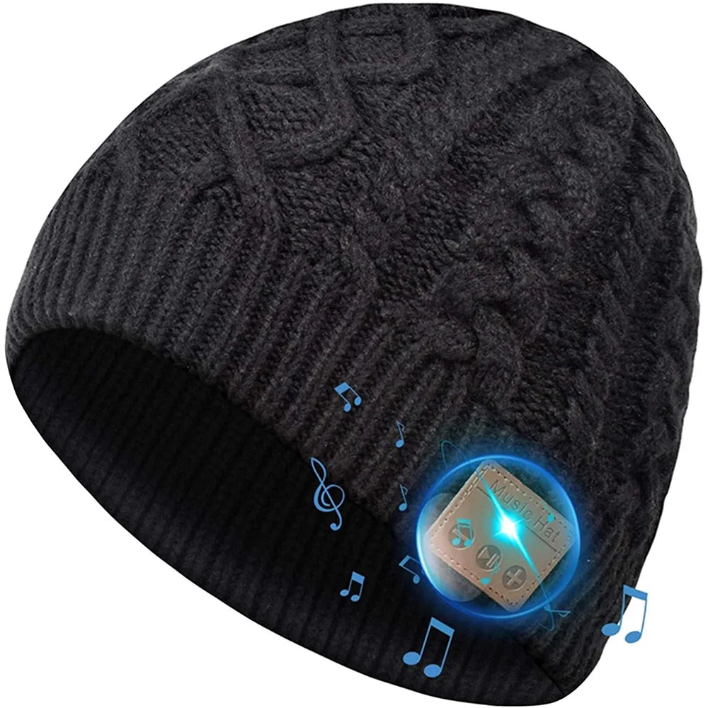 Bluetooth Beanie Hat, Gifts for Men, Women with Wireless Bluetooth 5.0, Winter Hat Built-in Detachable HD Stereo Speakers - Colouronova