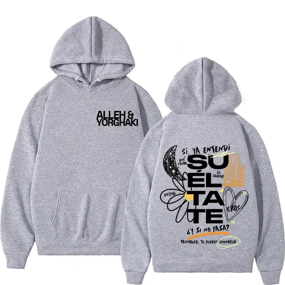 Alleh & Yorghaki Su El Ta Te Carta hat graphic double-sided printed fashionable men's hoodie Harajuku casual sweatshirt Colouronova