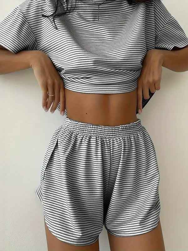 Women's short-sleeve shorts pajamas