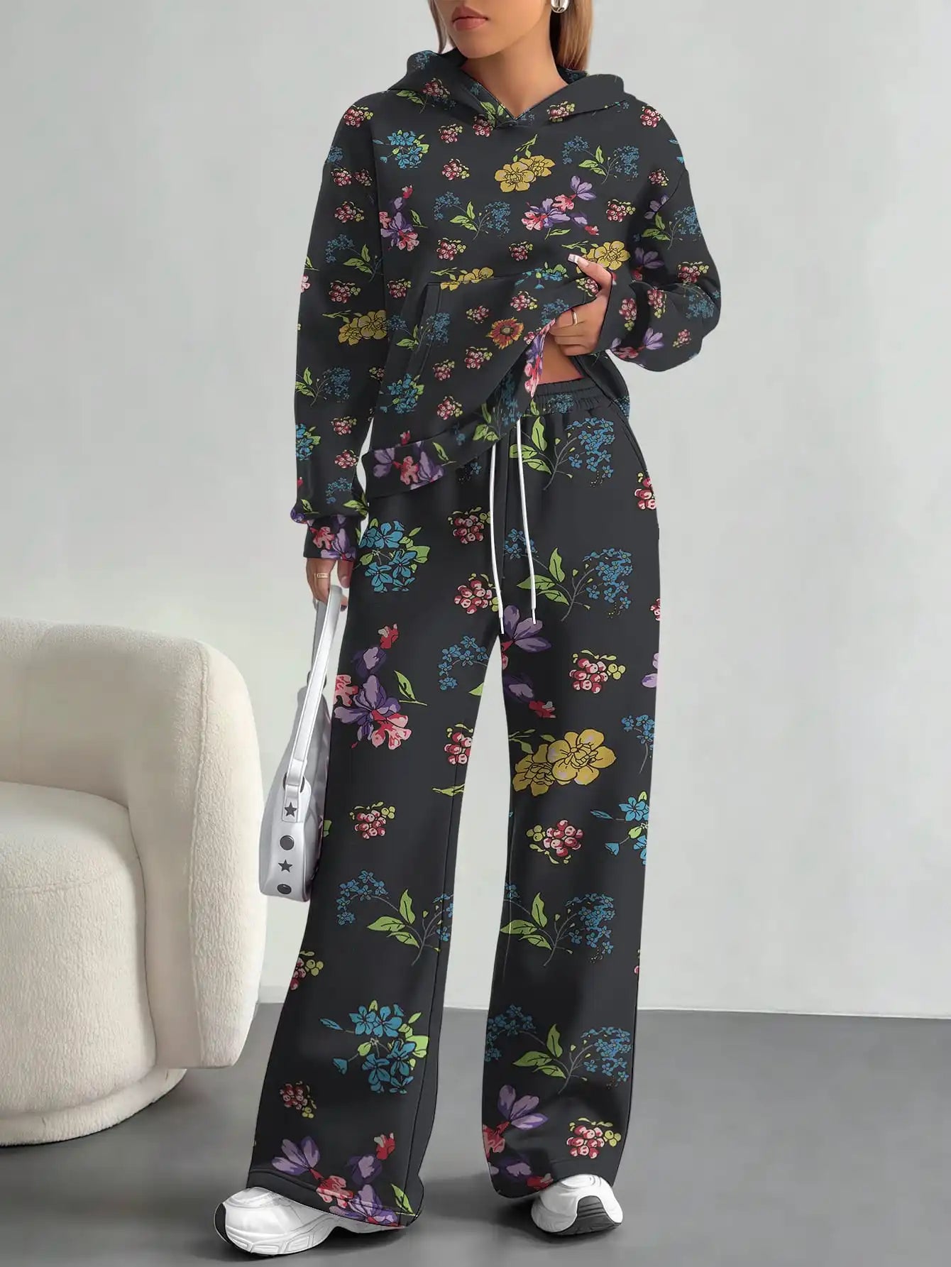 Retro ethnic style foreign trade 2025 floral pattern new hot style autumn and winter new fashion casual European and American - Colouronova
