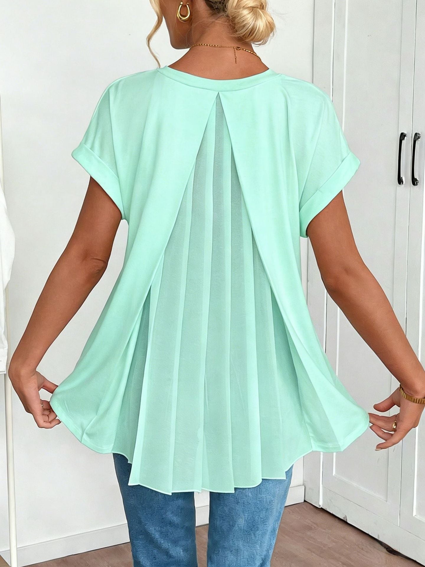 Women's V-Neck Knitted Top Colouronova