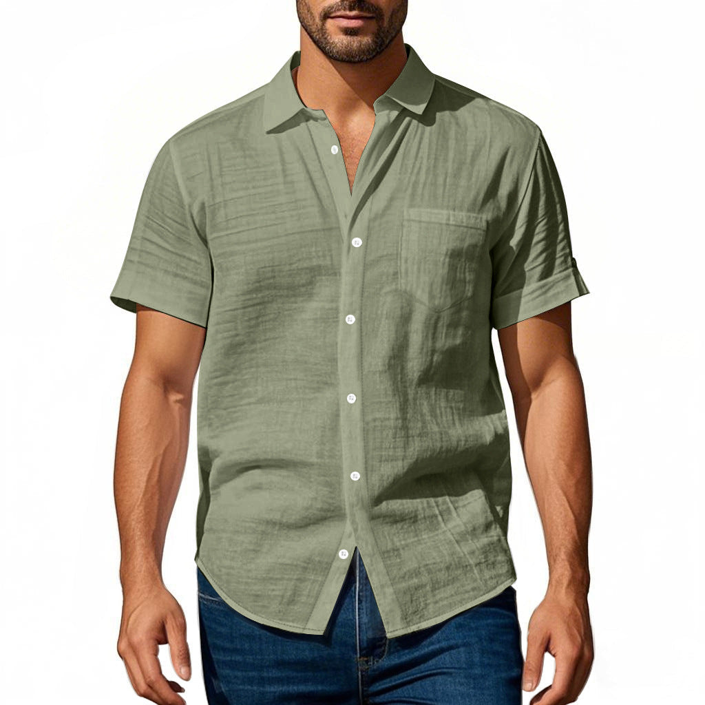 Linen short-sleeve shirt Colouronova