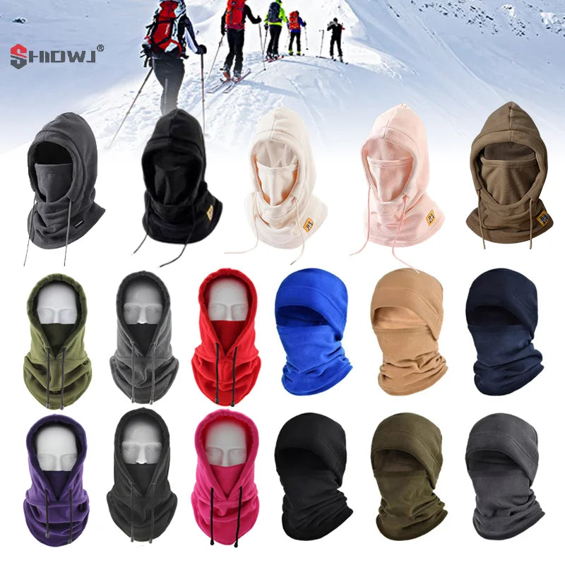 1Pcs Winter Warm Hat Beanies W/ Mask Neck Warmer 4-in-1 Windproof Balaclava For Men Women Cycling Cold Weather Protection Cap - Colouronova