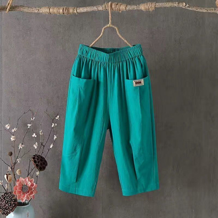 Women's cotton and linen capri pants Colouronova