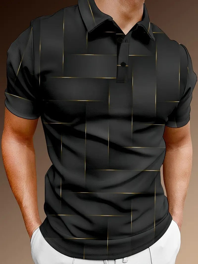 Printed buttoned short-sleeved shirt Colouronova