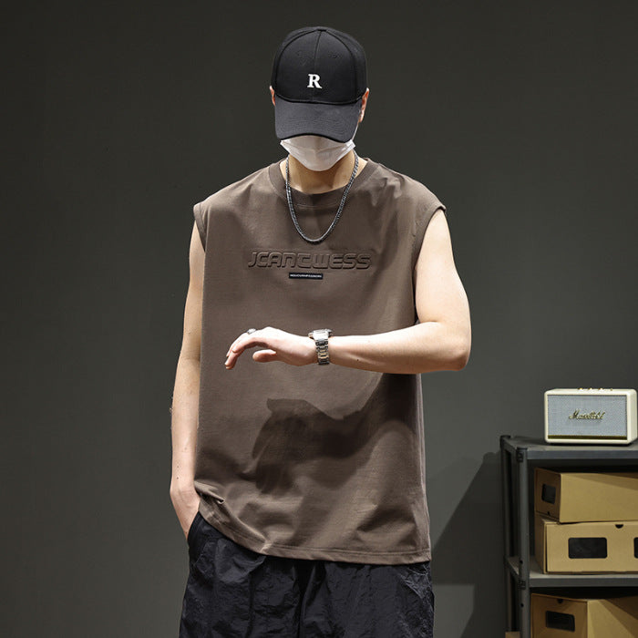 Men's Cooling Sleeveless Letter Print Vest Colouronova