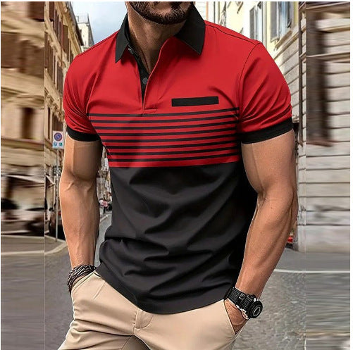 Men's Slim Fit Short Sleeve Polo Shirt Colouronova