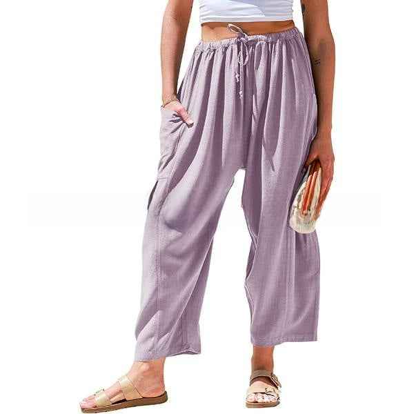 Linen Wide-Leg Pants