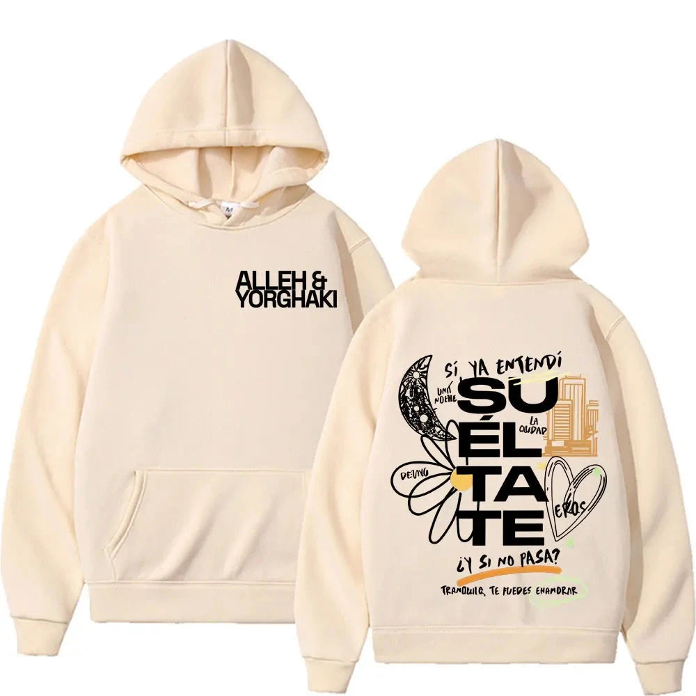 Alleh & Yorghaki Su El Ta Te Carta hat graphic double-sided printed fashionable men's hoodie Harajuku casual sweatshirt Colouronova