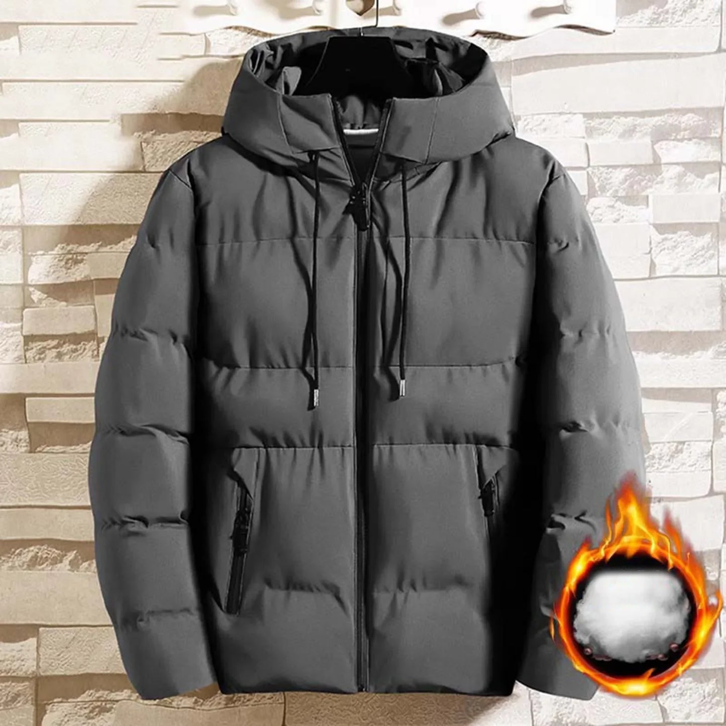 Men'S Autumn Winter New Jacket Thick Down Cotton Jacket Warm Cotton Jacket Top Korean Thickened Down Cotton-Padded Coat - Colouronova