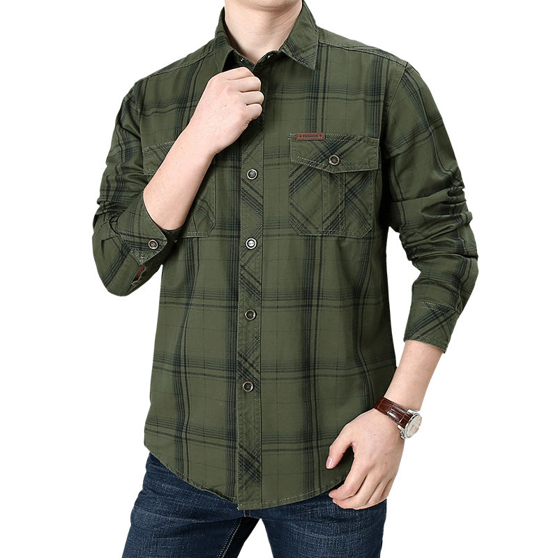 Men's Plaid Short Sleeve Cotton Shirt Colouronova