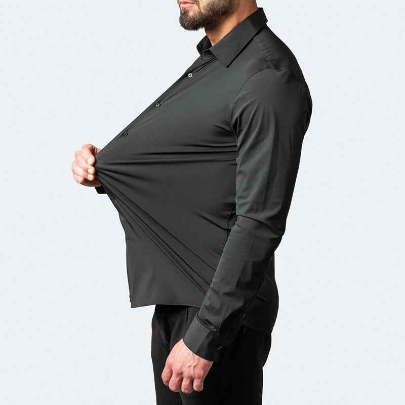 Stretchable long-sleeved shirt