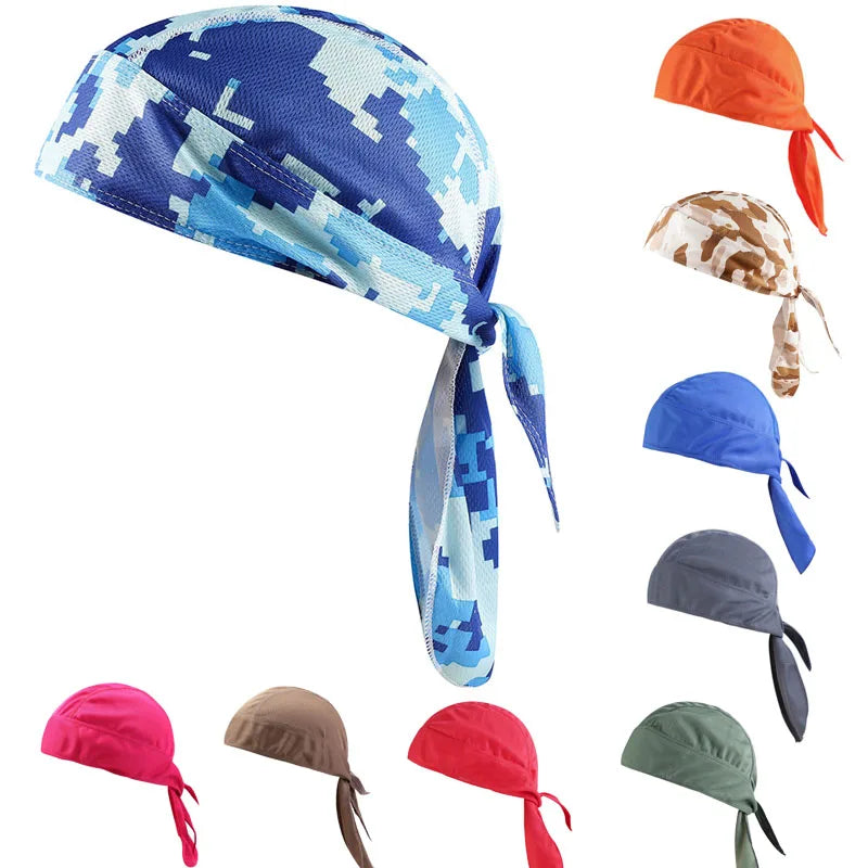Quick-Drying Sweat Wicking Beanie Cycling Cap Head Scarf Pirate Hats for Men Women Running Riding Bandana Headscarf Ciclismo - Colouronova