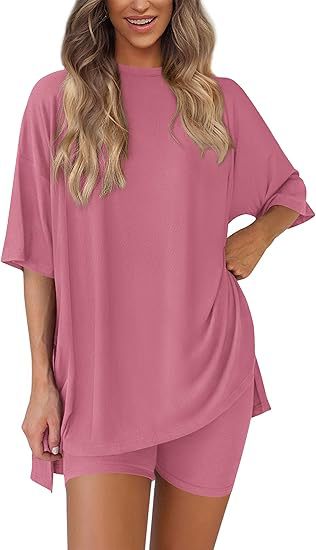 Women's Casual Short Sleeve Shorts Set Colouronova