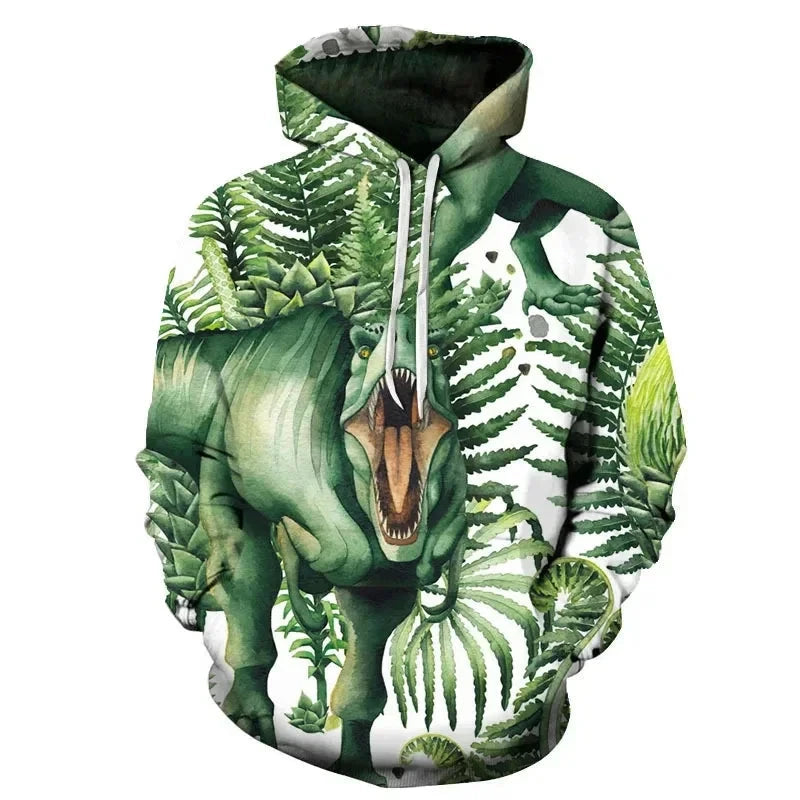 Cartoon Dinosaur 3D Printed Hoodies For Men Clothes Funny Fashion Women Sweatshirt Casual Streetwear Pullovers Y2k Tracksuit Top Colouronova