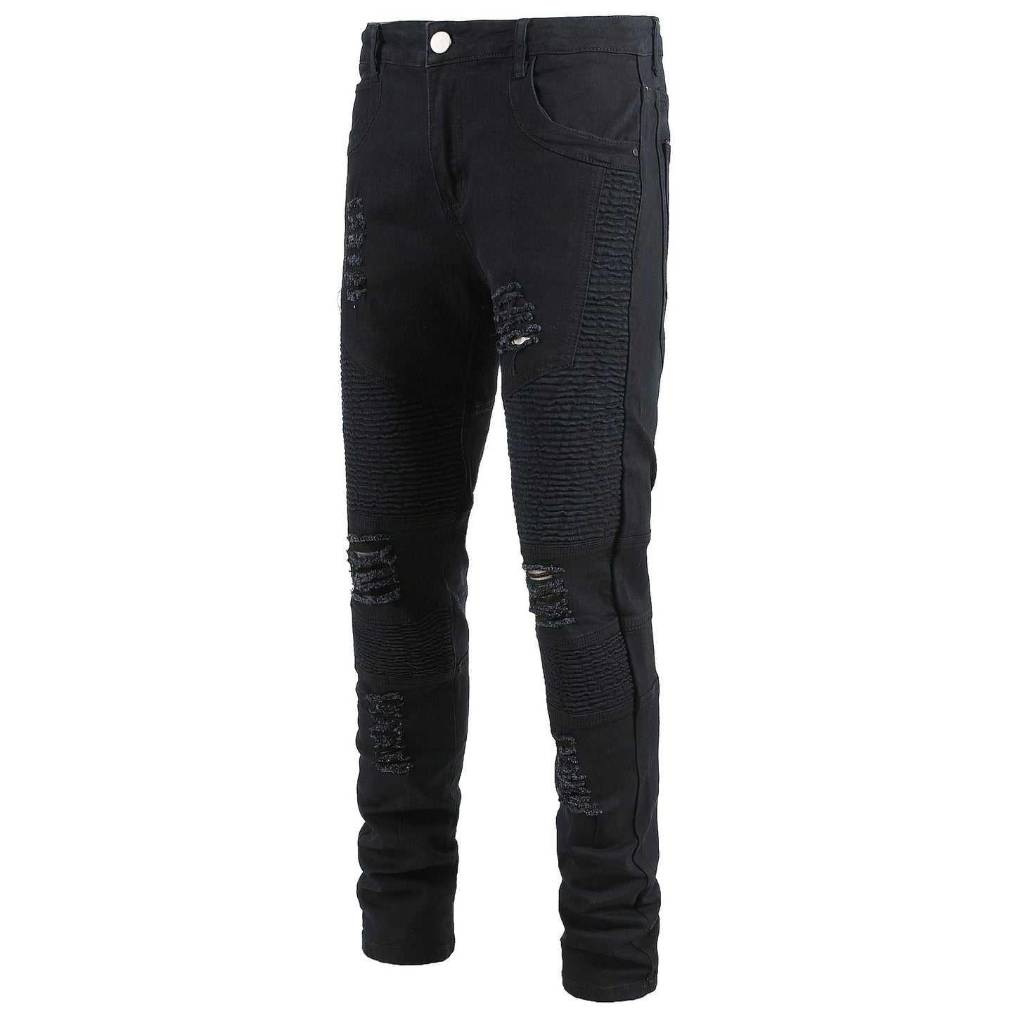 Men's Slim-fit Stretch Ripped Jeans Colouronova