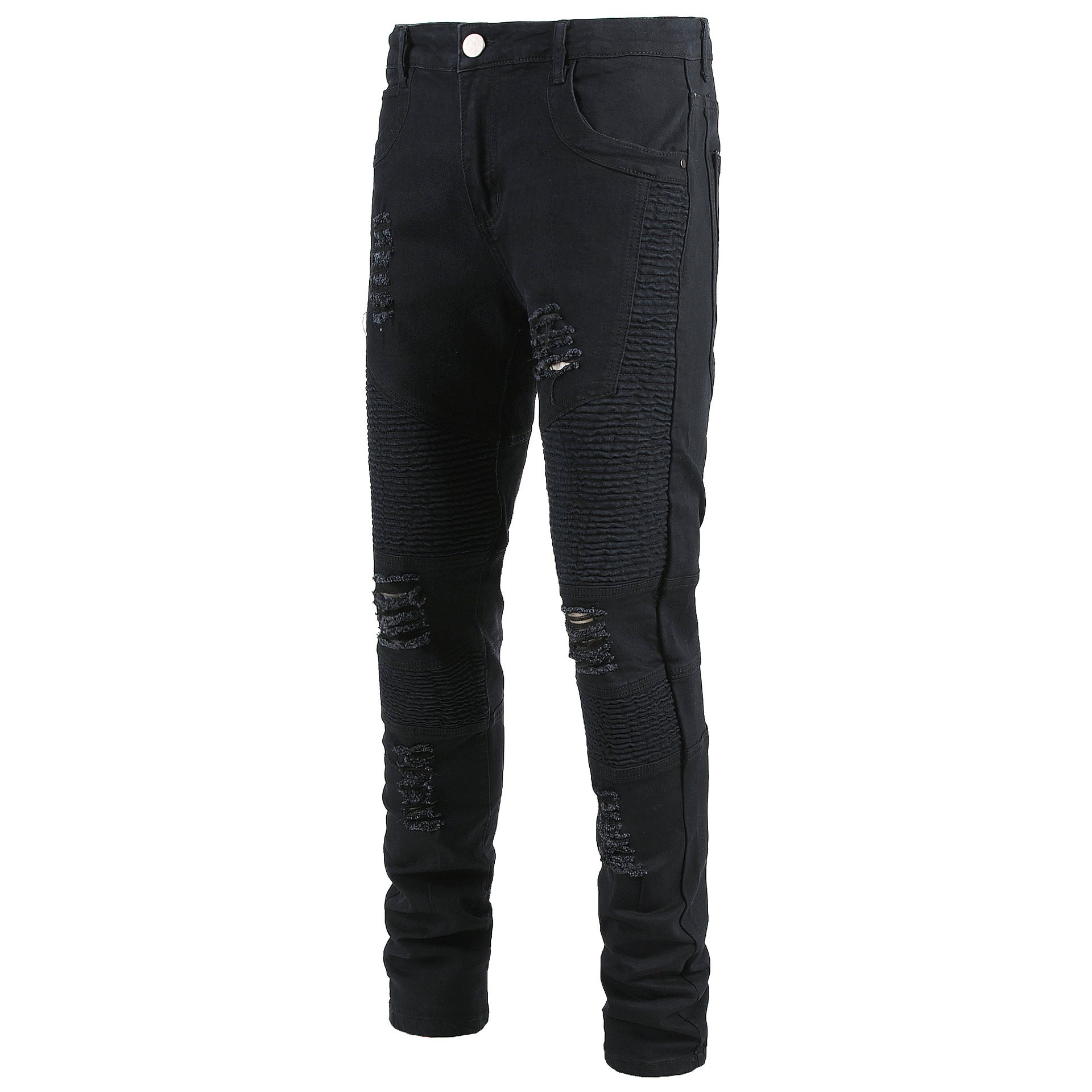 Men's Slim-fit Stretch Ripped Jeans Colouronova
