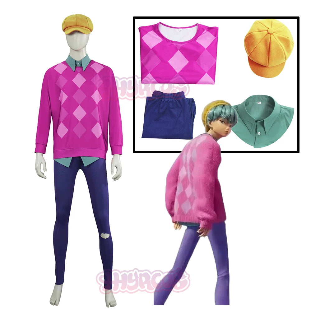 4PCS Kpop Demon Hunters Baby Saja Boys Cosplay Hat Fantasy Costume  Men Sweatshirt Pants Cap Roleplay Outfits Halloween Suit - Colouronova