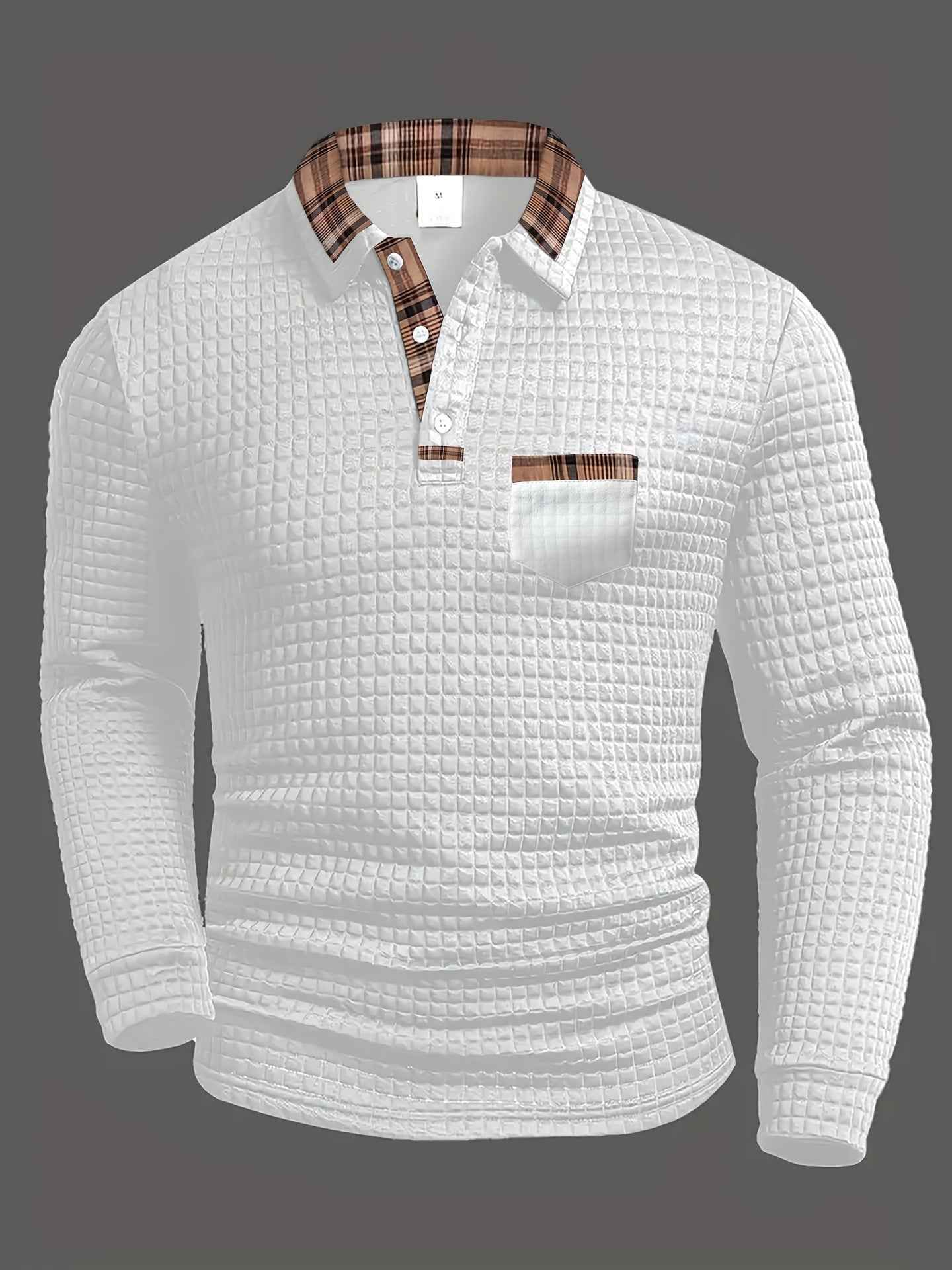 Classic Checkered Mens Polo Shirt