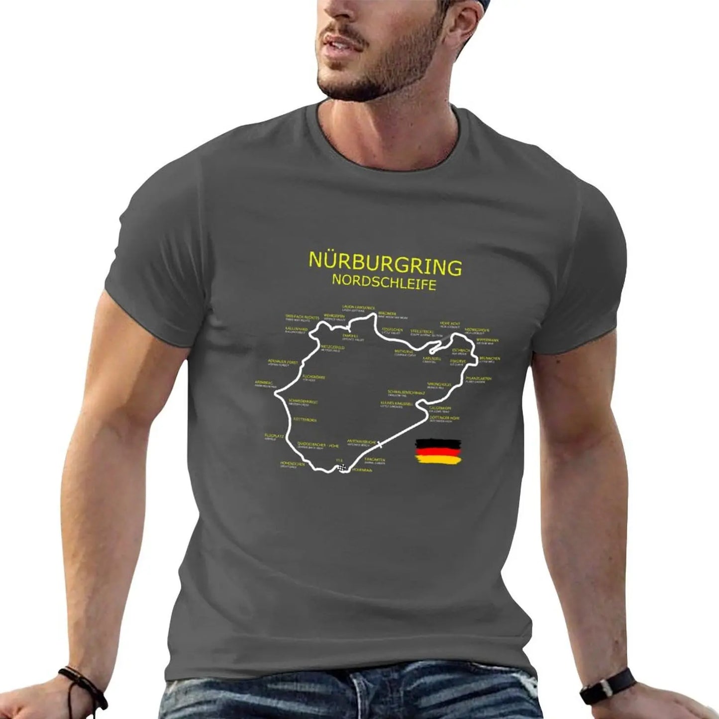 The Nurburgring T-Shirt man t shirt designer t shirts for man graphic tees T-Shirt - Colouronova