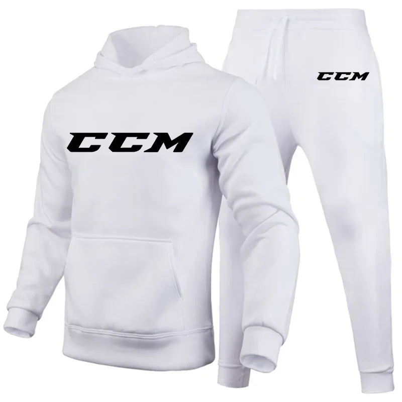 Men's Warmth-Enhanced Thick Sports Outfit Set - High-Quality Casual Long-Sleeved Sports Outfit - Jogging Pants - Men's Sports Ou - Colouronova