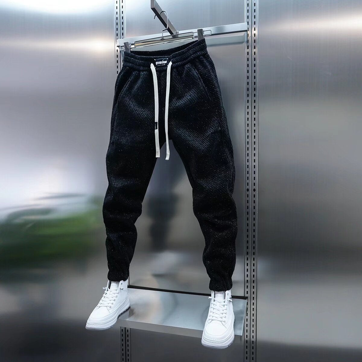 Chanel Style Striped Sweatpants Men Loose Casual Trousers Colouronova