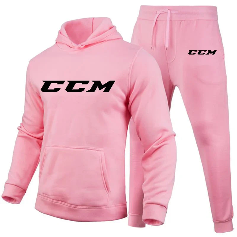 Men's Warmth-Enhanced Thick Sports Outfit Set - High-Quality Casual Long-Sleeved Sports Outfit - Jogging Pants - Men's Sports Ou - Colouronova
