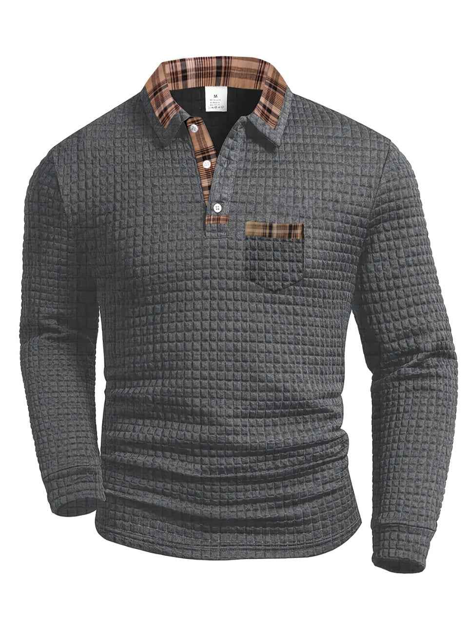 Classic Checkered Mens Polo Shirt