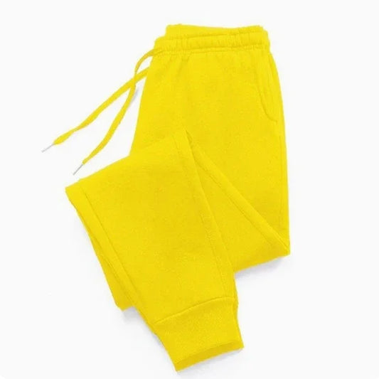 Mens Casual Pants Autumn Winter Fleece Sweatpants Men Running Jogger Sports Gym Trousers Fashion Solid Color Workout Long Pants - Colouronova