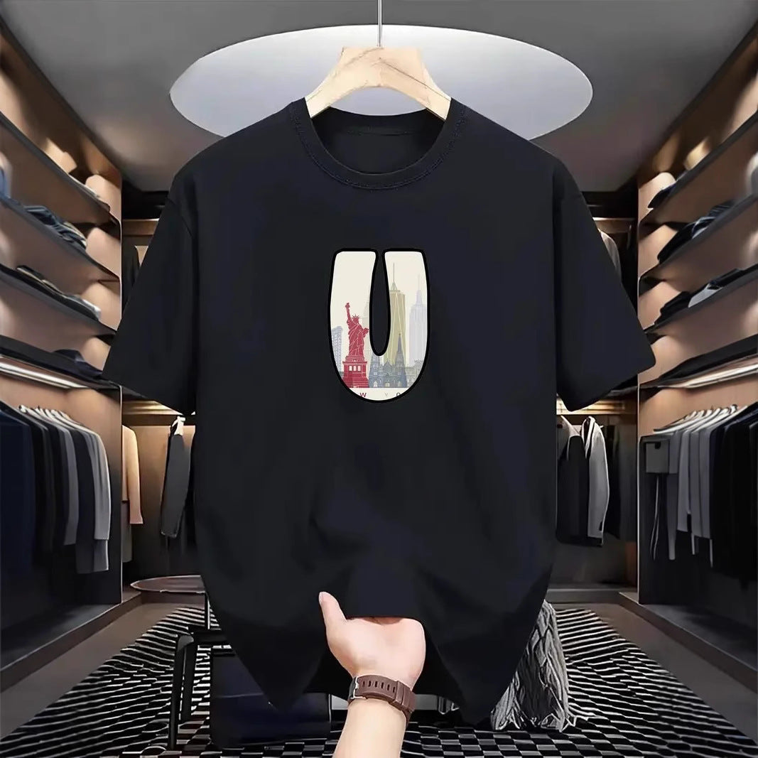 Men's Mesh Print Casual T-Shirt Colouronova