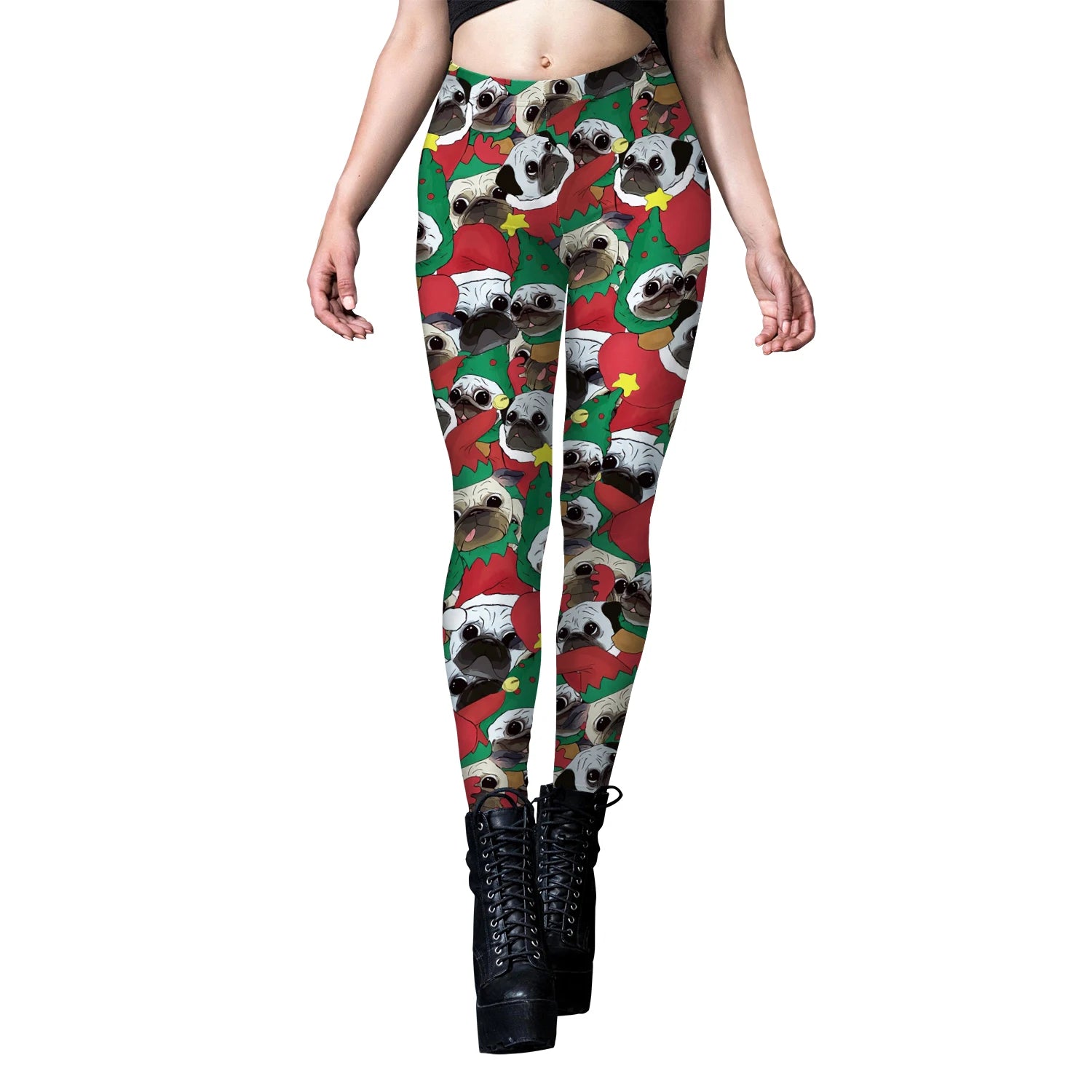 Phantasy Vintage Women Christmas Leggings Autumn Winter Women Xmas Pants Sexy Tights Trousers Festival Party Carnival Leggings - Colouronova