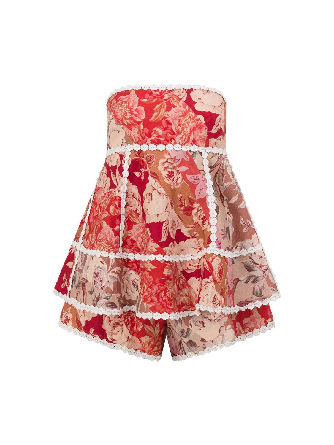 Women Floral Backless Short Set Colouronova