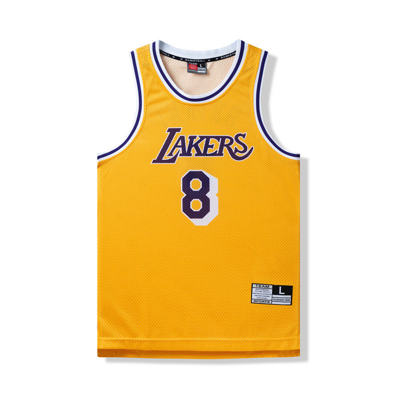 American Retro Mesh Jersey Iverson Maddie Kobe Curry Butler James Digital Print Basketball Vest Colouronova