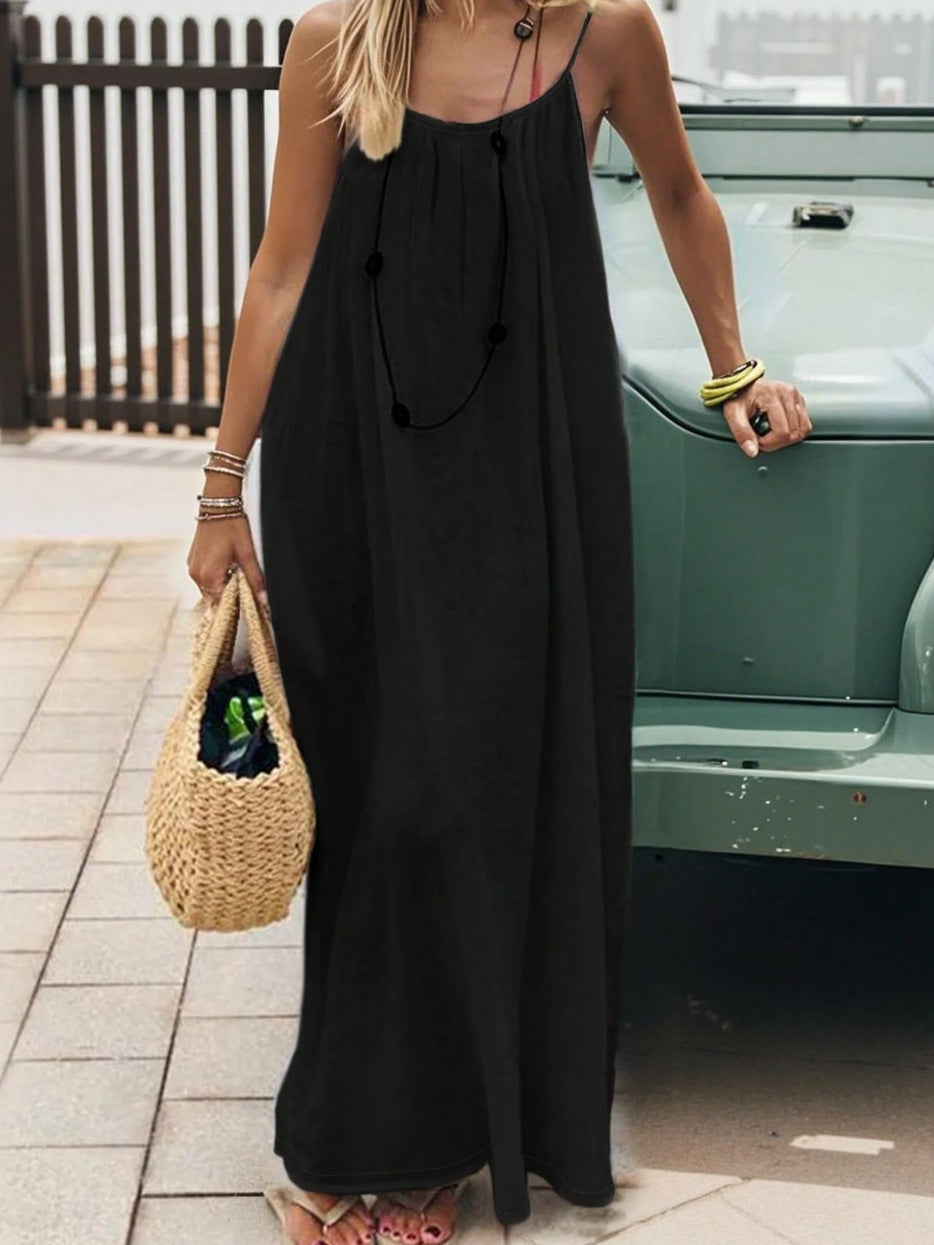 Backless Loose Loungewear Dress Colouronova