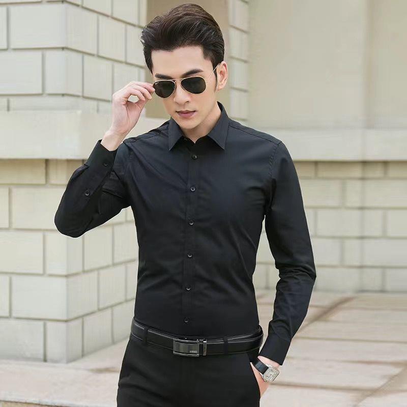 White Shirt Men's Long-sleeved Colouronova