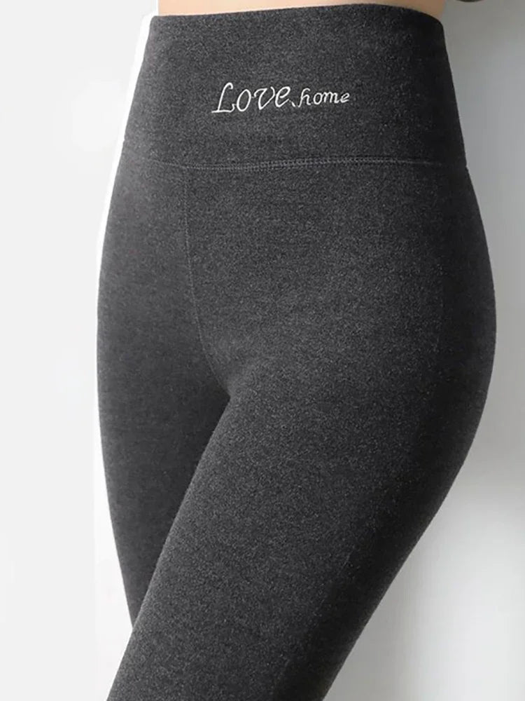 Autumn Winter Women Underwear Thermal Pants Cashmere High Waist Trousers For Women Casual Cashmere Pajama Pants 2024 - Colouronova