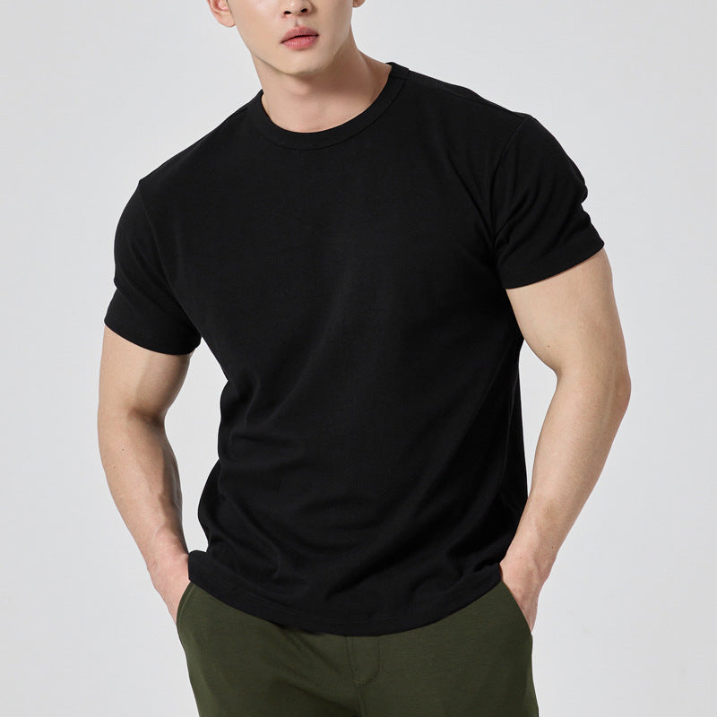 Men's short-sleeved round-neck fitness exercise Colouronova