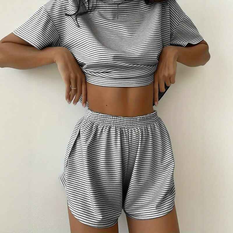 Women's short-sleeve shorts pajamas