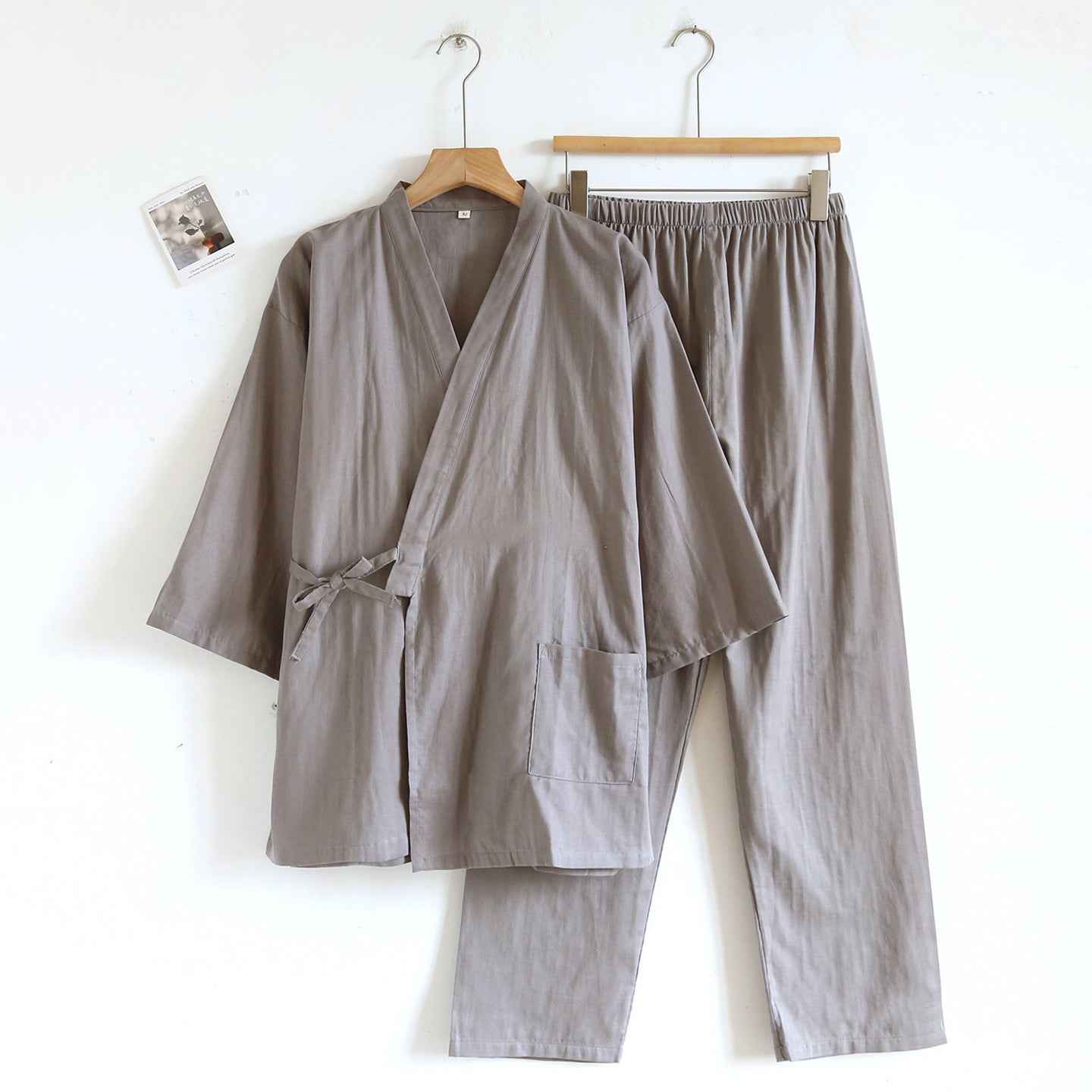 gauze tie-up loungewear set
