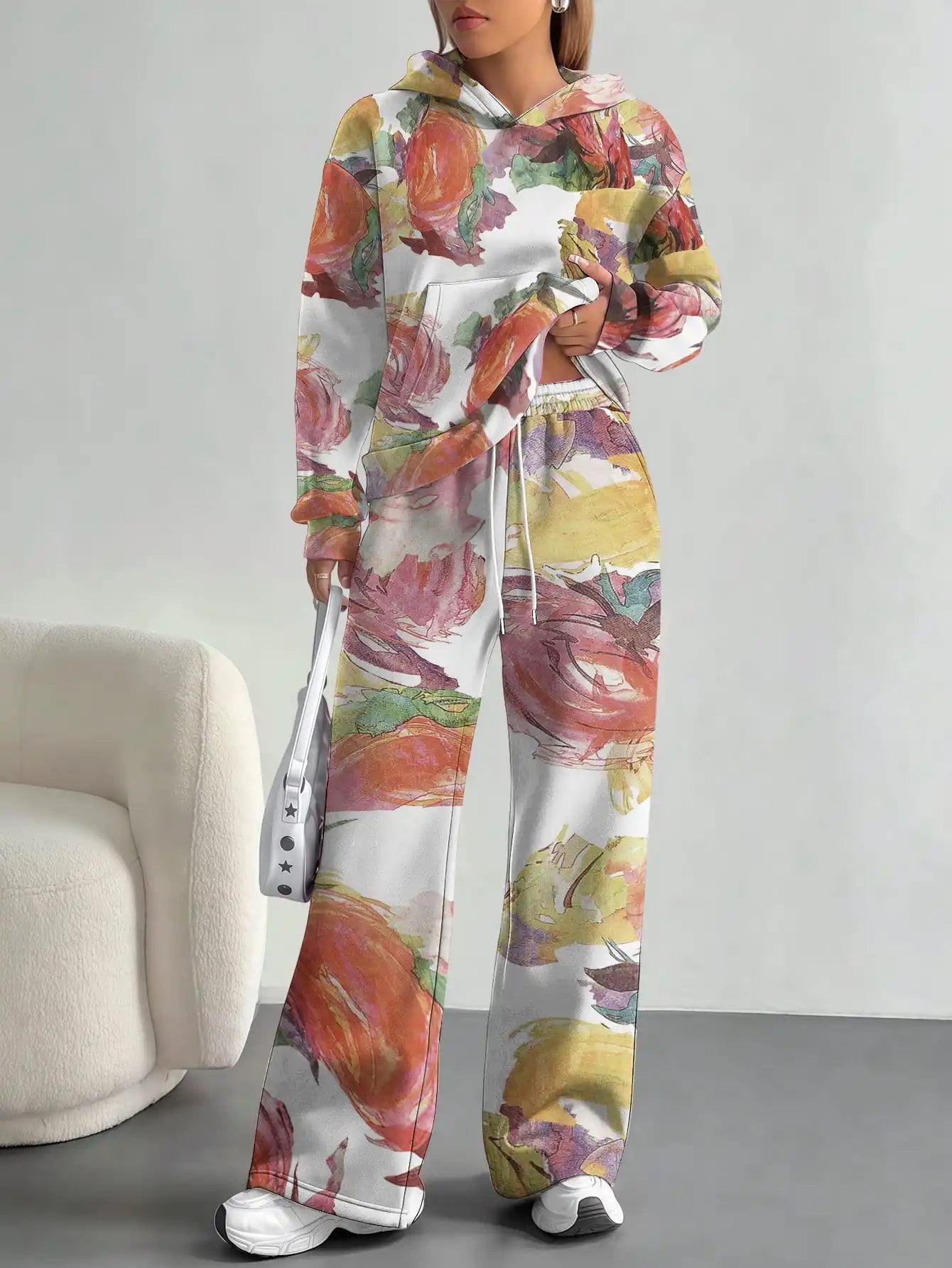 Retro ethnic style foreign trade 2025 floral pattern new hot style autumn and winter new fashion casual European and American - Colouronova