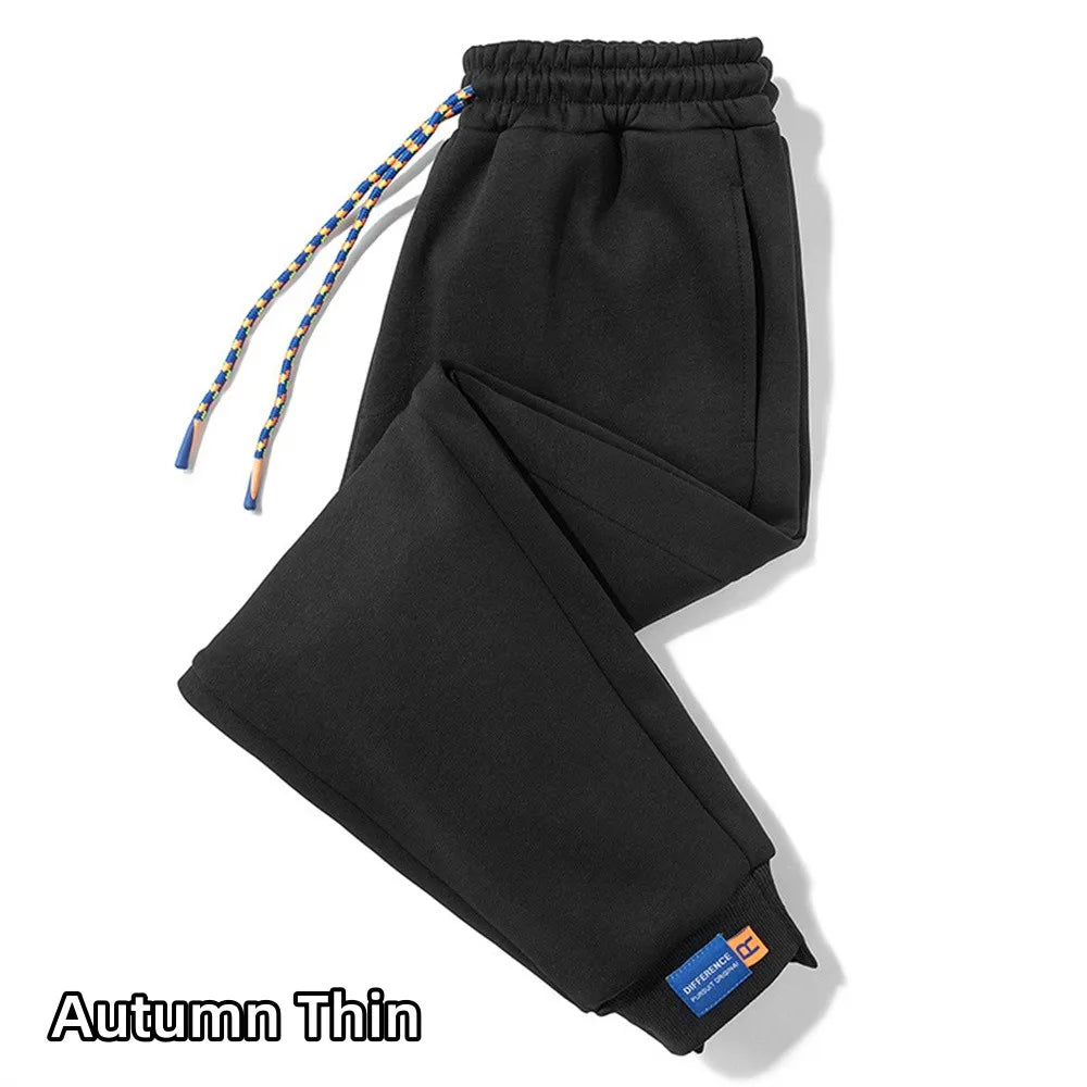 Winter Fashion Pants Men Joggers Thick Sweatpants Drawstring Trousers Men Fleece Running Pants Warm Velvet Sport Pants For Male - Colouronova
